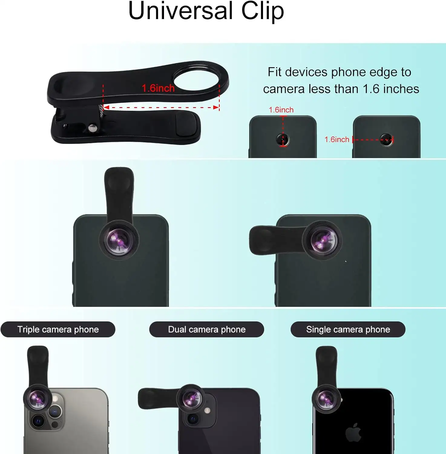 Godefa Phone Camera Lens Kit, 14 in 1 Lenses with Selfie Light for - 61PBXB1